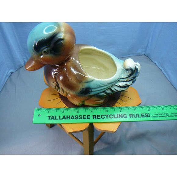 Royal Copley Ceramic Duck Planter - Picture 7 of 9